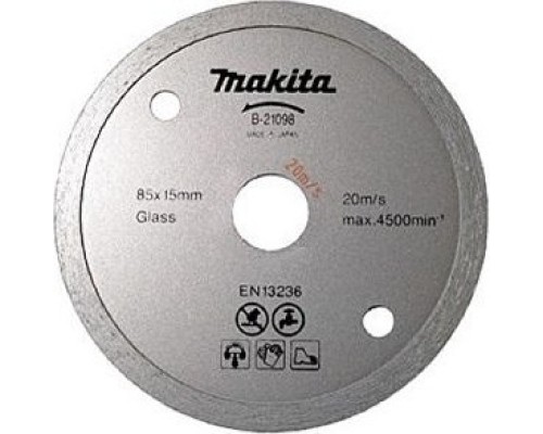 Алмазный диск по стеклу и керамике MAKITA 85х15 мм (мокрый рез) B-21098 [B-21098]