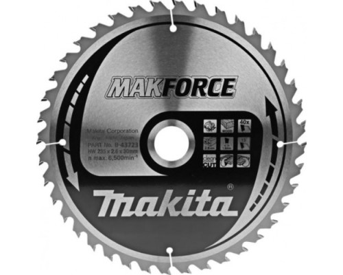 Пильный диск по дереву MAKITA 235x30x1.6x40T для makforce [B-43723]