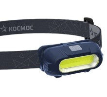 Фонарь налобный КОСМОС KOC514Lit аккумуляторный, 3 Bт COB LED, съемный Li-ion