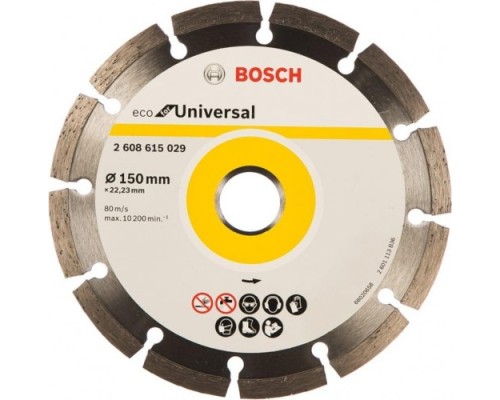 Алмазный диск для резки бетона BOSCH 150-22,23 мм ECO Universal [2608615029]