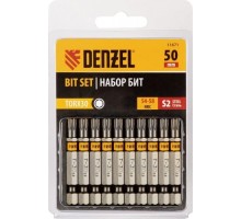 Набор бит Denzel TORX 30х50 сталь s2, шестигранный профиль, 10 шт. [11671]