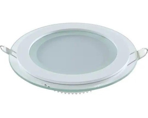 Потолочный светодиодный светильник GAUSS Glass круг 6w 450lm 3000k с дек стеклом led [947111106]