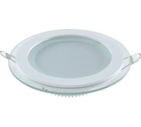 Потолочный светодиодный светильник GAUSS Glass круг 6w 450lm 3000k с дек стеклом led 947111106