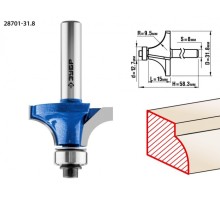 Фреза по дереву ЗУБР ПРОФЕССИОНАЛ 31,8x16мм, радиус 9.5мм, кромочная калевочная №1 28701-31.8
