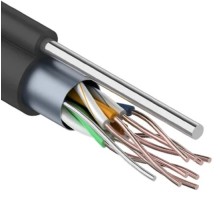 Кабель Proconnect F/UTP, CAT 5e, PE 4х2х0,48мм, 24AWG внешний, черный, 305м, с тросом 01-0155