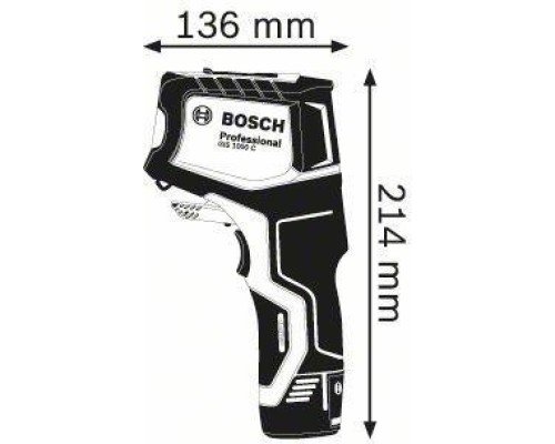 Термодетектор BOSCH GIS 1000 C [0601083300] Картонная упаковка, батареи