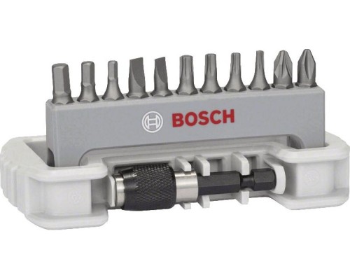 Набор бит BOSCH Extra Hard 12 шт PH/PZ/T/S/HEX + быстросменный держатель [2608522131]