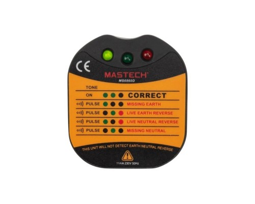 Тестер розеток MASTECH 13-1260 MS6860D