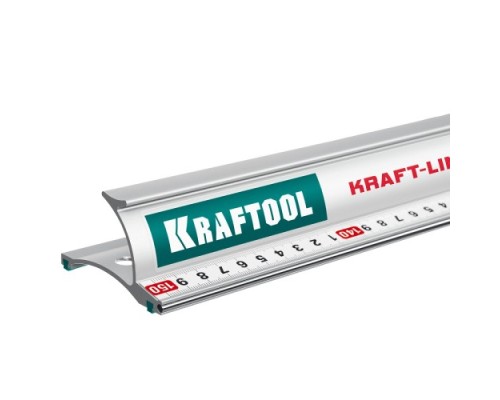 Линейка алюминиевая KRAFTOOL KRAFT-LINE 1.5 м, усиленная со стальной направляющей [34275-150]