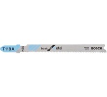 Пилки по металлу BOSCH T118А HSS (25шт.) Basic for Metal [2608638470]