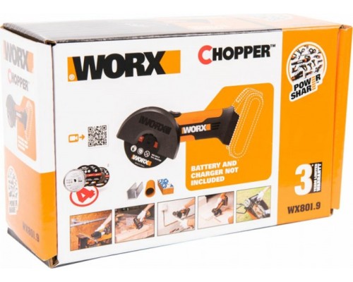 Угловая шлифмашина аккумуляторная WORX WX801.9 без АКБ и ЗУ [WX801.9]