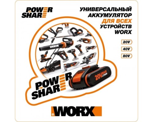 Пила цепная аккумуляторная WORX WG381E.9 без АКБ и ЗУ [WG381E.9]