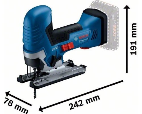 Лобзик аккумуляторный BOSCH GST 185-LI [06015B3023] Скобовидная рукоятка