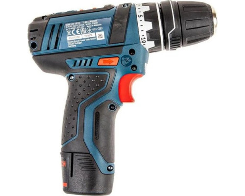 Аккумуляторная дрель-шуруповерт BOSCH GSR 12V-15 FC Flex [06019F6001] 2х2,0 Ач, L-BOXX, патрон