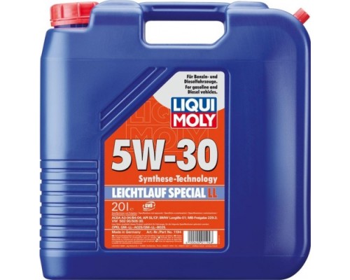 Масло моторное LIQUI-MOLY SAE 5W30 Special Tec LL 20 л 1194 синтетическое [1194]