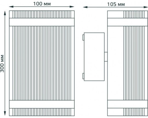 Светильник садово-парковый GAUSS Enigma настенный архитектурный, 2xgu10, 100*105*300mm [GD162]