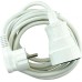 Удлинитель GLANZEN ES-03-001-white силовой шнур штепс. гнездо пвс 2*0,75 3м