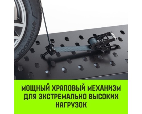 Ремень стяжной HITCH PROFF 50мм STF 600DaN автовозный 4000кг 3м текстил, поворотн J-крюки [SZ068109]