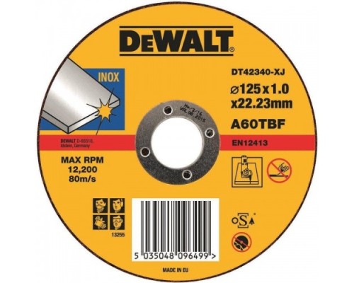 Круг отрезной по металлу DeWALT 125x1.2х22.2 мм Extreme DT42340Z-QZ [DT42340Z-QZ]