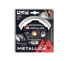 Алмазный диск для резки гранита METALLICA Ultra 125x22,2/20 мм, H=10 мм тонкий несегментный 900673