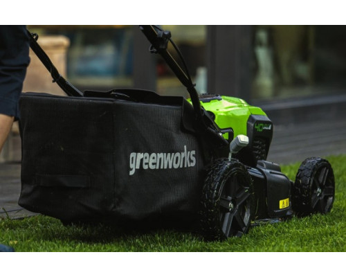 Газонокосилка аккумуляторная GREENWORKS GD40LM46SP 40V, самоходная, б/щ, АКБ 8Ач и ЗУ 2506807UH купить с доставкой и официальной гарантией