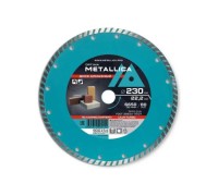 Алмазный диск для резки бетона METALLICA Optima 230x22,2 мм, H=7 мм турбированный без уп. 900154