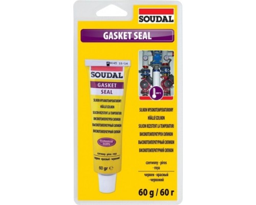 Герметик SOUDAL GASKET SEAL, высокотемпературный (60 гр) 120035 [120035]