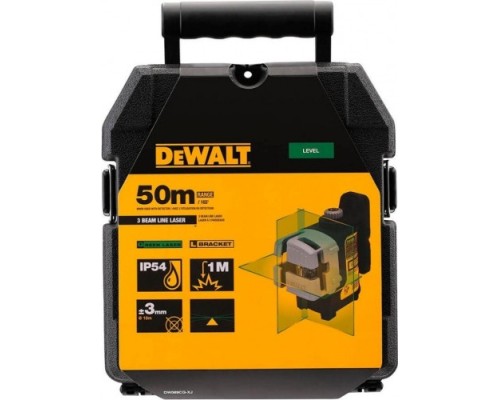 Лазерный уровень DeWALT DW089CG-XJ самовыравнивающийся, зеленый