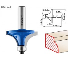 Фреза по дереву ЗУБР ПРОФЕССИОНАЛ 44,5x22мм, радиус 16мм, кромочная калевочная №1 [28701-44.5]