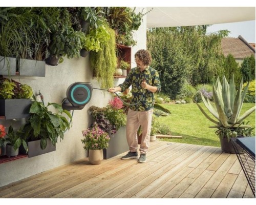 Катушка настенная GARDENA RollUp S со шлангом 15 м, голубая 18600-20.000.00 [18600-20.000.00]