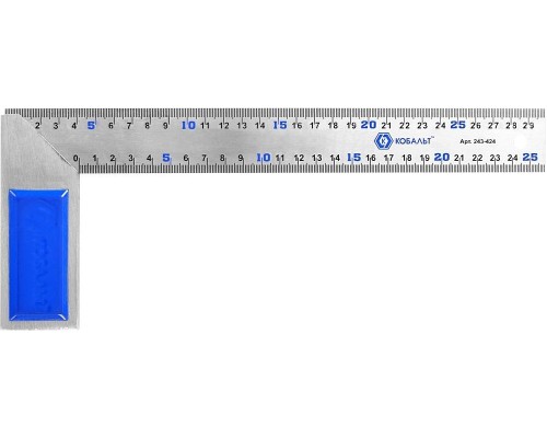 Угольник КОБАЛЬТ 243-424 столярный 300 мм, нерж.сталь,чугунное основание