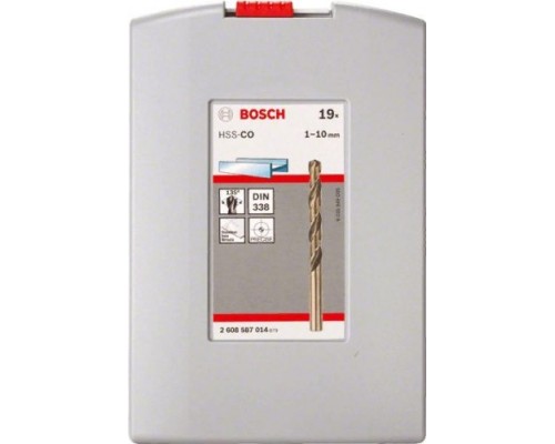 Набор сверл по металлу BOSCH Набор HSS-Co 19 шт ProBox D1-10 [2608587014]