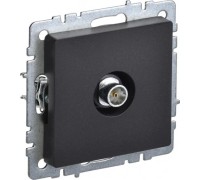 Розетка телевизионная IEK Brite РТВ11-0-БрЧ оконечная TV черн. BR-A10-O-K02