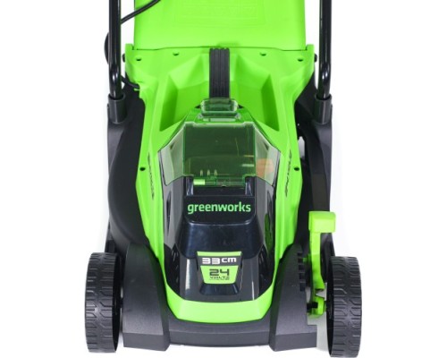 Газонокосилка аккумуляторная GREENWORKS GD24LM33, 24V 33 см, бесщеточная, без АКБ и ЗУ [2516107]