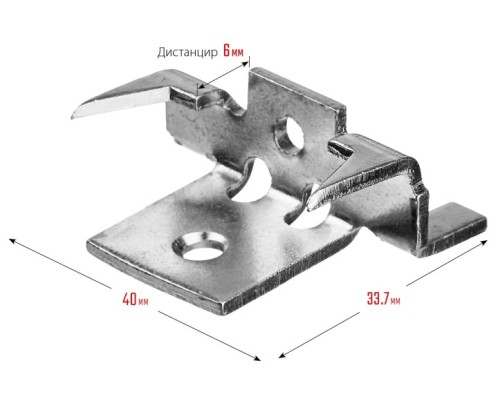 Крепеж с шипами и дистанциром ЗУБР для террасной доски (уп. 80 шт,) [30701]