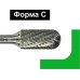 Бор-фреза по металлу D.BOR форма С цилиндр со сферическим концом DC 6.0*18/63 хв. 6 мм [D-RB-DC-C-06-063-6]