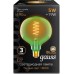 Лампа светодиодная GAUSS G125 filament 5w 190lm 1800к е27 green flexible led [1012802105]