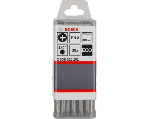 Бита для заворачивания BOSCH PH2 89ММ ECO 30шт [2608521252]