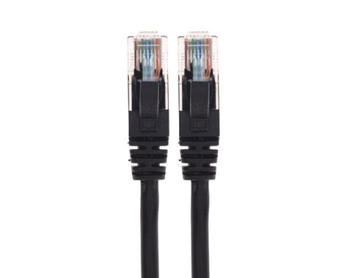 Патч-корд REXANT 02-0102-05 U/UTP, CAT 5e, RJ45-RJ45, 26AWG, LSZH, черный 0,5м