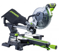 Пила торцовочная аккумуляторная GREENWORKS GD24MS216 24V, б/щ, 4800 об/мин, АКБ 8Ач и ЗУ 1501707UH