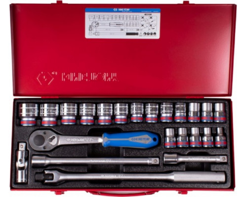 Набор головок 1/2" KING TONY 4031SR, 12-гранные, 23 предмета