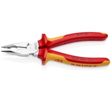 Плоскогубцы диэлектрические KNIPEX KN-0826185 остроконечные с удлиненными губками, 185 мм