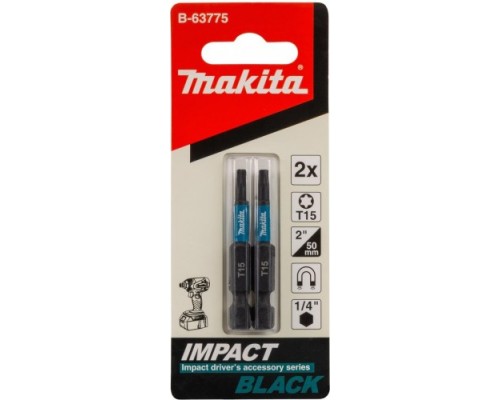 Бита для заворачивания MAKITA B-63775 Impact Black T15, 50 мм, E-form (mz), 2 шт.