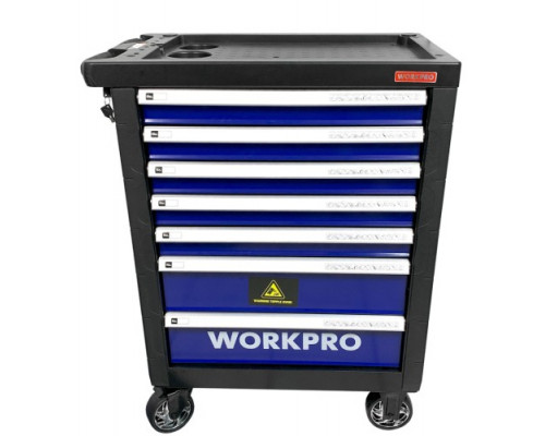 Тележка инструментальная WORKPRO WP285002A, 7 ящиков с 12 ложементами