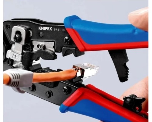 Пресс-клещи KNIPEX KN-975113SB 3-в-1, для штекеров RJ 45