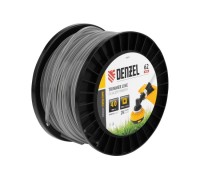 Леска триммерная Denzel EXTRA CORD двухкомпонентная квадрат, 4,0 мм х 62 м. 96821