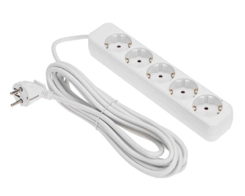 Сетевой фильтр REXANT 13-4030 STANDARD 5 гнезд, 5м, 3х1,0мм², с/з, белый Сетевой фильтр REXANT 13-4030 STANDARD 5 гнезд, 5м, 3х1,0мм², с/з, белый