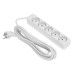 Сетевой фильтр REXANT 13-4030 STANDARD 5 гнезд, 5м, 3х1,0мм², с/з, белый