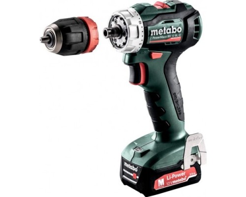 Аккумуляторный шуруповерт METABO PowerMaxx BS 12 BL Quick бесщеточная, без АКБ и ЗУ, Metaloc [601039840]