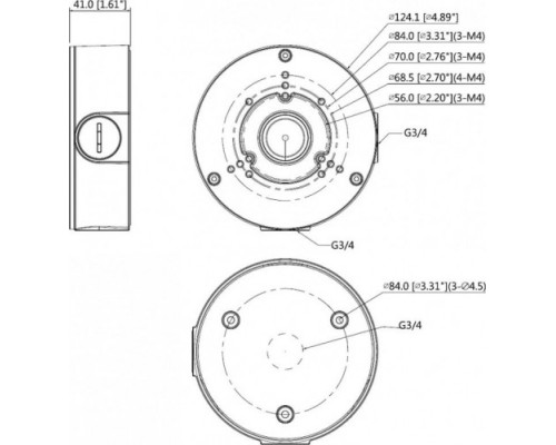 Монтажная коробка DAHUA DH-PFA130-E для цилиндрических и купольных видеокамер